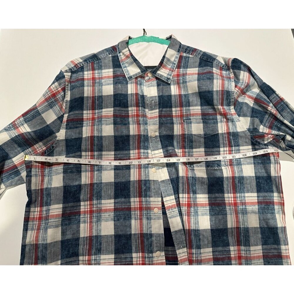 Tommy Bahama Men's Hazy Days Plaid Long Sleeves Shirt, Indigo, Size XXL - Picture 3 of 12